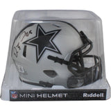 Dez Bryant Autographed Dallas Cowboys Rave Mini Helmet Beckett Witness 55044