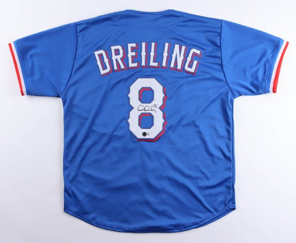 Dylan Dreiling Signed Rangers Jersey (Beckett) Texas 2024 2nd Round Pck / U Tenn