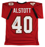 Mike Alstott Authentic Signed Red Pro Style Jersey Autographed BAS Witnessed 2