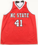 Thurl Bailey Signed N. C. State Wolfpack Jersey (JSA) 1st Round Draft Pick 1983