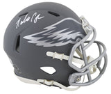 Eagles Randall Cunningham Signed Slate Speed Mini Helmet W/ Case BAS Witnessed
