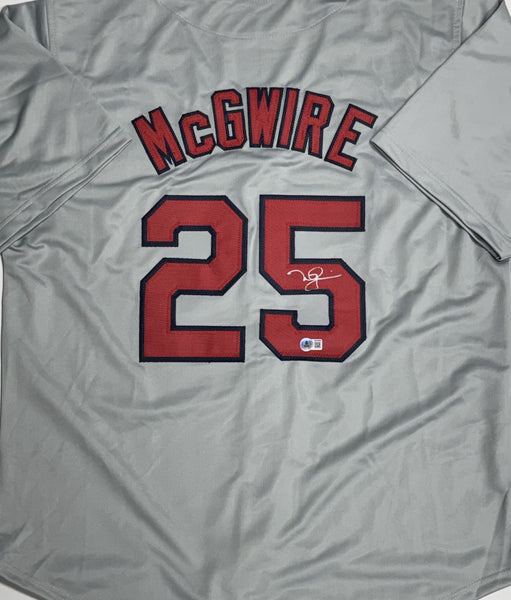 MARK McGWIRE - St. Louis Cardinals Signed Custom Replica Jersey AUTO - BAS