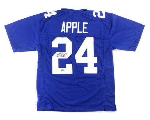 Eli Apple Signed New York Custom Blue Jersey
