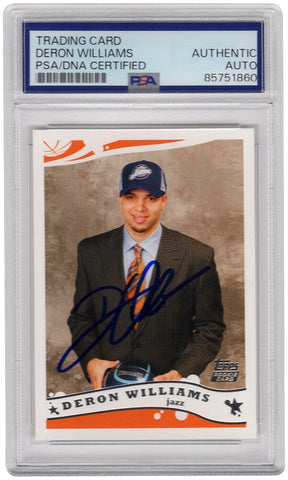 Deron Williams Signed Jazz 2005 Topps Rookie Basketball Card #223 - (PSA/DNA)