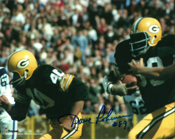 Packers SB I & II Champ DAVE ROBINSON Signed 8x10 Auto Photo #4 - HOF 2013
