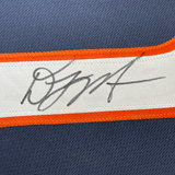 Framed Autographed/Signed D.J. DJ Moore 33x42 Chicago Blue Jersey BAS COA