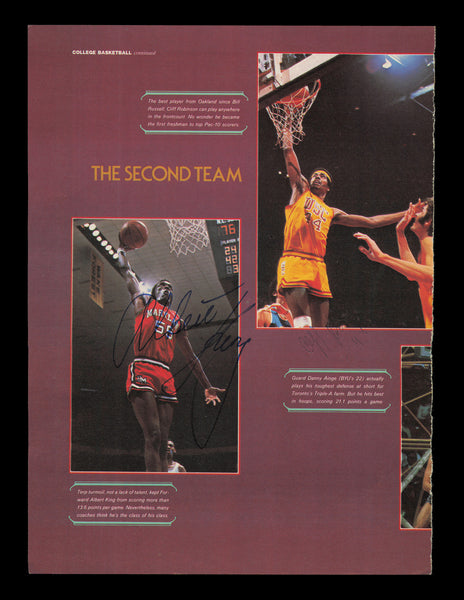 Albert King & Cliff Robinson Autographed Signed 8x11 Magazine Photo SKU #238121