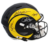 Warner, Holt, Faulk, Smith Signed Los Angeles Rams SpeedFlex Rivalry NFL Helmet