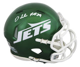 Jets Darrelle Revis Authentic Signed Speed Mini Helmet W/ Case BAS Witnessed