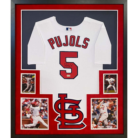 Albert Pujols Autographed Signed Framed St. Louis Cardinals Jersey BECKETT
