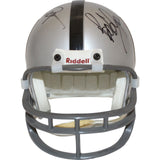 Dave Casper & Bob Golic Signed Raiders VSR4 Replica Mini Helmet BAS 44153