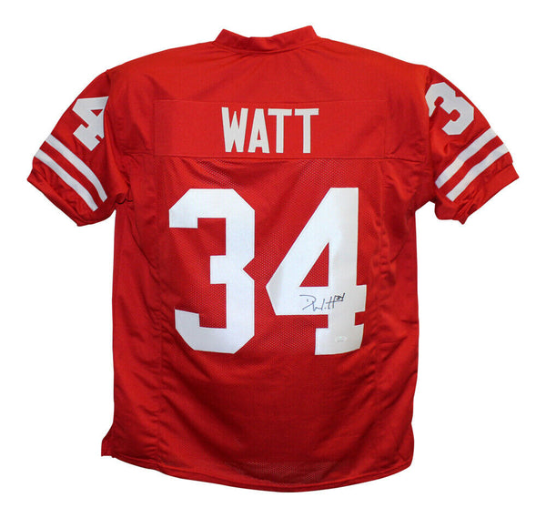 Derek Watt Autographed/Signed College Style Red XL Jersey JSA 25981