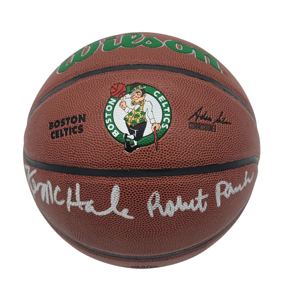 Kevin McHale Robert Parish Autographed Boston Celtics Logo Basketball Beckett