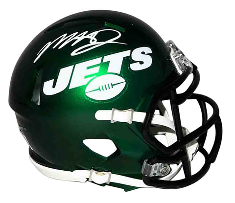 MECOLE HARDMAN AUTOGRAPHED SIGNED NEW YORK JETS SPEED MINI HELMET BECKETT