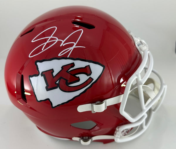 Chiefs SKYY MOORE Signed Riddell Full Size Replica Speed Helmet AUTO - BAS
