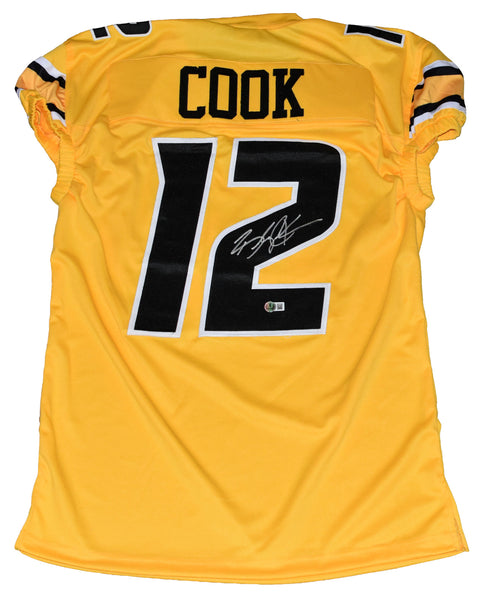 BRADY COOK AUTOGRAPHED MISSOURI TIGERS #12 GOLD GAME CUT JERSEY BECKETT