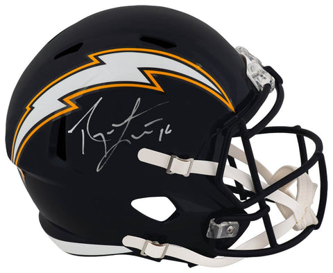 Ryan Leaf Signed Chargers T/B Riddell Full Size Replica Helmet - (SCHWARTZ COA)