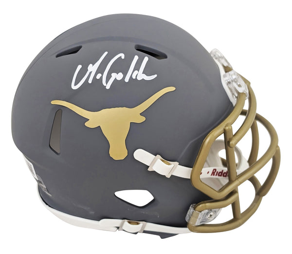 Texas Matthew Golden Authentic Signed Slate Speed Mini Helmet BAS Witnessed