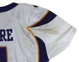 Vikings Brett Favre 2009 Game Used White Reebok Road Jersey Photo Matched