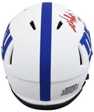 Giants Jalin Hyatt Authentic Signed Lunar Speed Mini Helmet BAS Witnessed