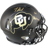 Travis Hunter Autographed Colorado Buffaloes Pro Helmet Heisman Beckett W 57945