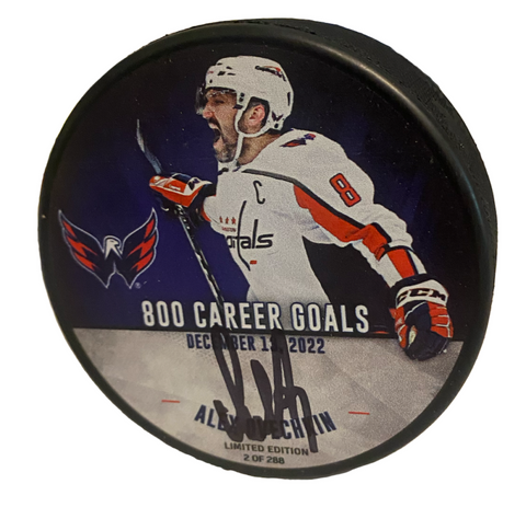 Alexander Ovechkin Washington Capitals Autographed Fanatics Authentic  2022-23 Reverse Retro Hockey Puck