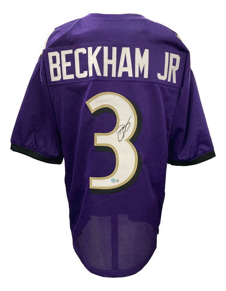 Odell Beckham Jr Signed Custom Purple Pro-Style Football Jersey BAS