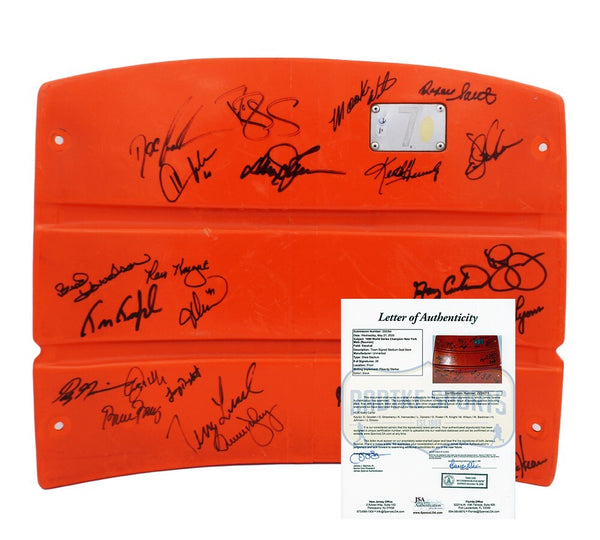 1986 NY Mets Alumni Signed Shea Stadium Seatback- Gary Carter, Dwight Gooden