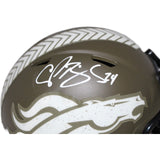 Champ Bailey Autographed Denver Broncos Salute Mini Helmet Beckett 42286