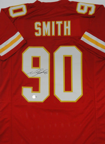 Chiefs Linebacker NEIL SMITH Signed Custom Replica Red Jersey AUTO - BAS