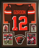 Josh Gordon Signed Cleveland Browns 34" x 42" Custom Framed Jersey (JSA COA)
