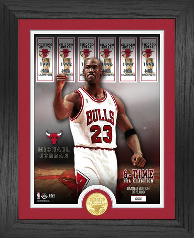Michael Jordan 6-time Champ Photo Limited Edition Framed 13x16