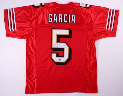 Jeff Garcia Signed 49ers Jersey (Garcia Player Hologram) 4xPro Bowl Quarterback