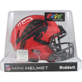 Jim Kelly Autographed Buffalo Bills Rave Mini Helmet Beckett Witness 50264