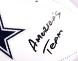 Roy Williams Autographed Cowboys Logo Football w/America's Team-Beckett W Holo