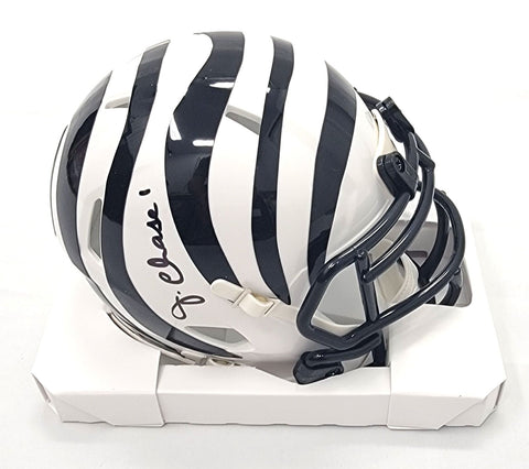 Ja'Marr Chase Autographed Cincinnati Bengals 2022 ALT Mini Helmet Black Beckett