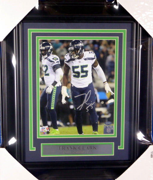 FRANK CLARK AUTOGRAPHED FRAMED 8X10 PHOTO SEATTLE SEAHAWKS MCS HOLO 146638