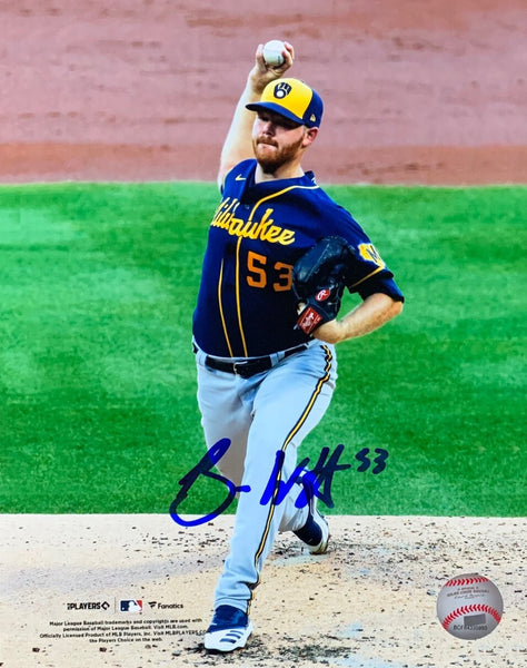 Milw Brewers All Star Pitcher BRANDON WOODRUFF Signed 8x10 Photo #11 AUTO -