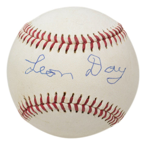Leon Day Signed Newark Eagles Baseball Negro League BAS AA21583