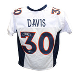 Terrell Davis Autographed/Signed Pro Style XL White Jersey Beckett 41016