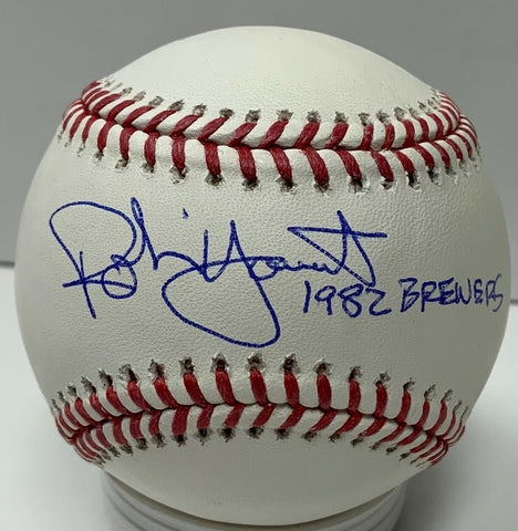 Brewers Hall of Famer ROBIN YOUNT Signed Baseball AUTO w/ "1982 Brewers" - JSA!