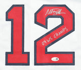 Mark Bellhorn Signed Boston Red Sox Jersey Inscribed 04 WS Champs (JSA) 2nd Base