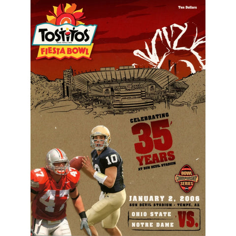 Unautographed Magazine Ohio State vs Notre Dame 2006 Fiesta Bowl Program 58413