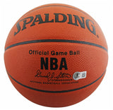 Jack Nicholson, Kareem Abdul-Jabbar & Magic Johnson Signed Basketball BAS LOA