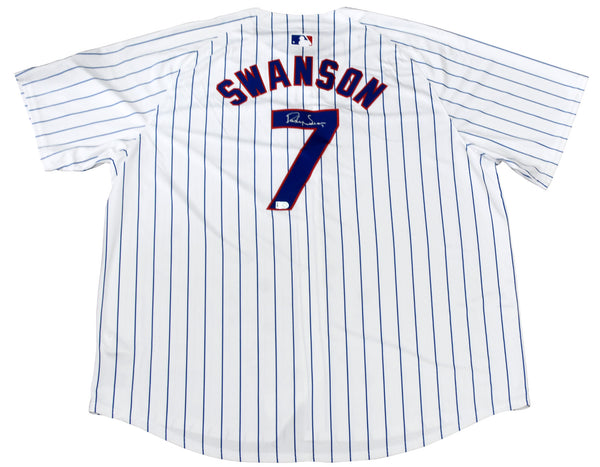 DANSBY SWANSON SIGNED CHICAGO CUBS #7 WHITE NIKE LIMITED JERSEY MLB AUTH
