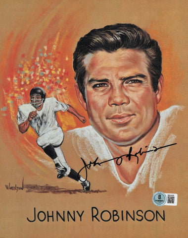 Johnny Robinson Autographed 8x10 Photo Kansas City Chiefs Beckett QR #BS31976