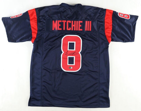 JOHN METCHIE III AUTOGRAPHED SIGNED HOUSTON TEXANS #8 COLOR RUSH JERSEY BECKETT