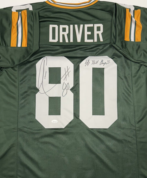 Packers DONALD DRIVER Signed Custom Replica Green Jersey w/ XLV Champs - JSA