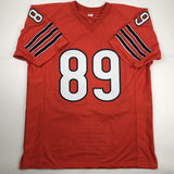 Autographed/Signed Mike Ditka Chicago Orange Stat Football Jersey JSA COA