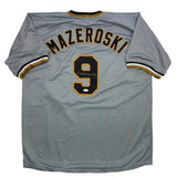 Autographed/Signed Bill Mazeroski Pittsburgh Grey Baseball Jersey JSA COA